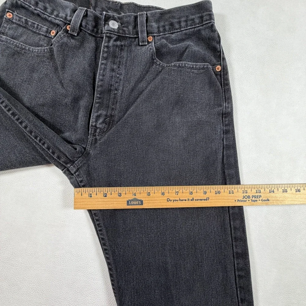 Vintage Levis 505 Mens 30x36 Regular Fit Straight Leg Black Jeans Made in USA